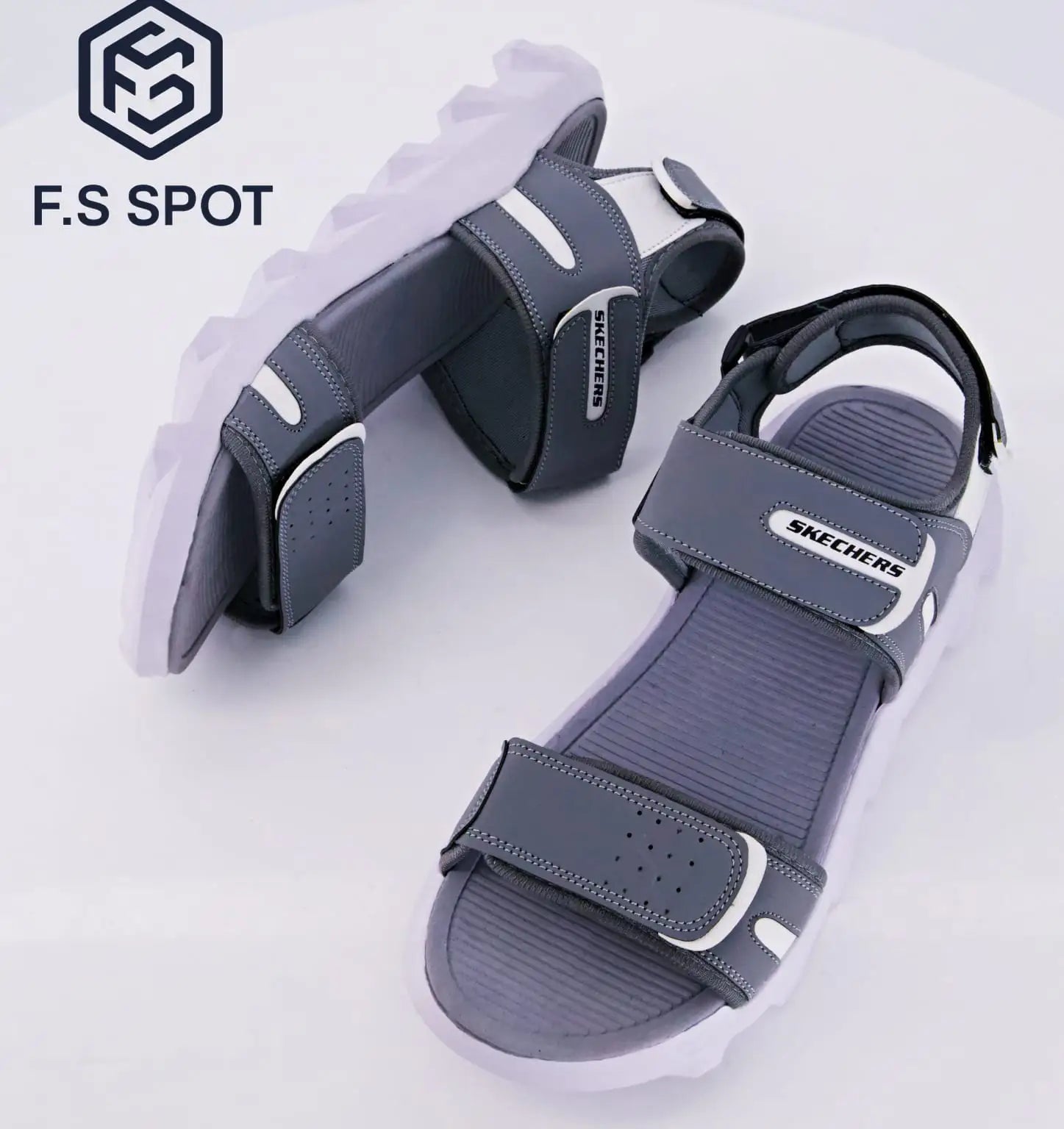 Men’s Sandals – Ultra-Comfort Grey Outdoor Walking Sandals | FS SPOT