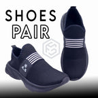 Men’s Lightweight Slip-On Black Sneakers – Breathable Mesh & All-Day Comfort | FS SPOT